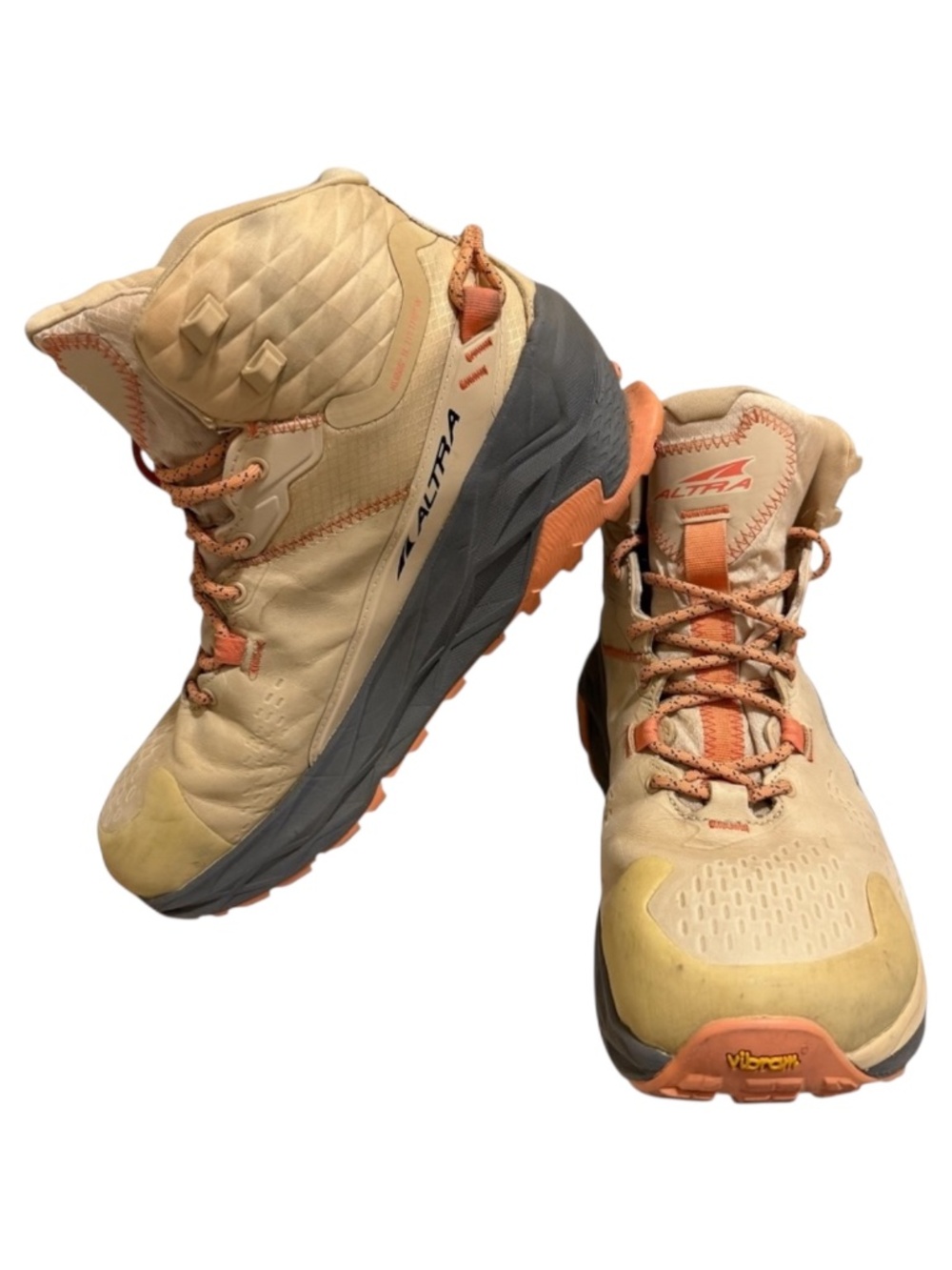 ALTRA OLYMPUS 5 GTX Mid Hiking Boot 9.5 Gortex Vibram Sole Low Miles Excel Cond.